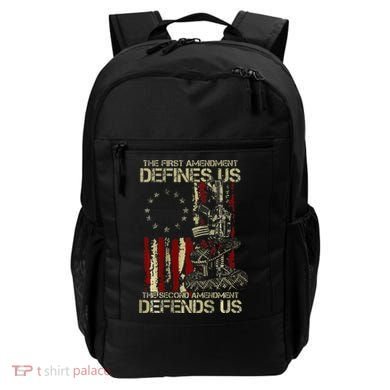 The First Amendment Defines Us American Flag Backpack