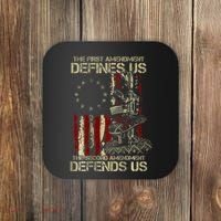 The First Amendment Defines Us American Flag Coaster thumb 0