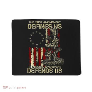 The First Amendment Defines Us American Flag Mousepad