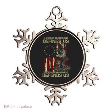 The First Amendment Defines Us American Flag Ornament