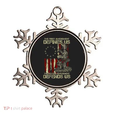 The First Amendment Defines Us American Flag Ornament