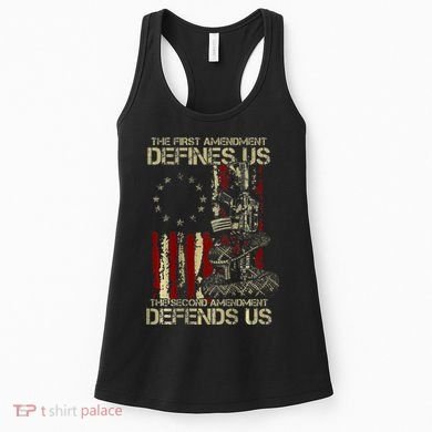 The First Amendment Defines Us American Flag Women's Tank Top