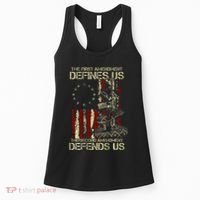 The First Amendment Defines Us American Flag Women's Tank Top thumb 0