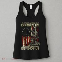 The First Amendment Defines Us American Flag Women's Tank Top thumb 3