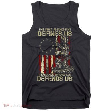 The First Amendment Defines Us American Flag Tank Top