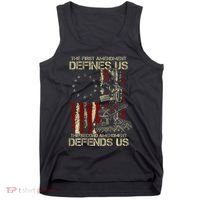 The First Amendment Defines Us American Flag Tank Top thumb 0