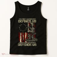The First Amendment Defines Us American Flag Tank Top thumb 2