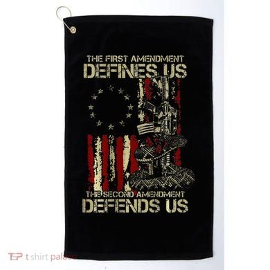 The First Amendment Defines Us American Flag Golf Towel