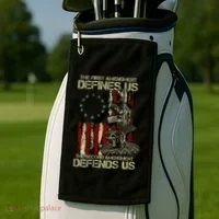 The First Amendment Defines Us American Flag Golf Towel thumb 2