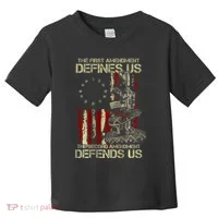 The First Amendment Defines Us American Flag Toddler T-Shirt thumb 0