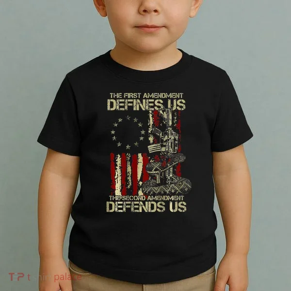 The First Amendment Defines Us American Flag Toddler T-Shirt