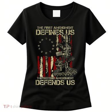 The First Amendment Defines Us American Flag Women's T-Shirt
