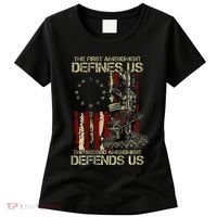 The First Amendment Defines Us American Flag Women's T-Shirt thumb 0