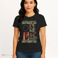 The First Amendment Defines Us American Flag Women's T-Shirt thumb 4