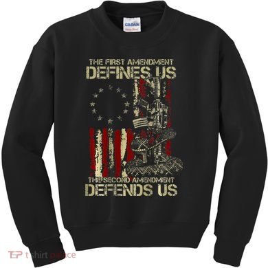 The First Amendment Defines Us American Flag Kids Sweatshirt