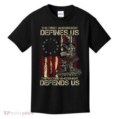 The First Amendment Defines Us American Flag Kids T-Shirt