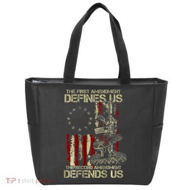 The First Amendment Defines Us American Flag Tote Bag