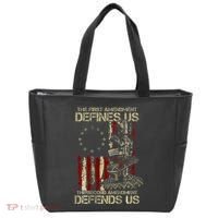The First Amendment Defines Us American Flag Tote Bag thumb 0