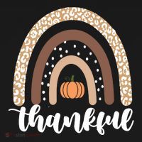 Thankful Fall Autumn Pumpkin Rainbow City Backpack thumb 2