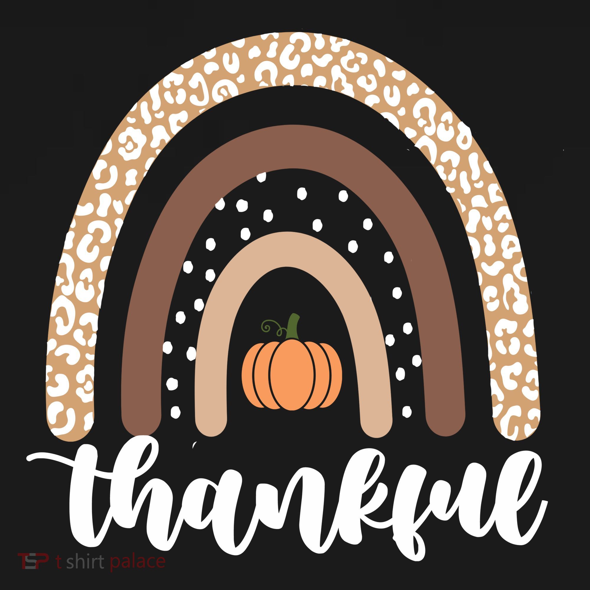 Thankful Fall Autumn Pumpkin Rainbow City Backpack