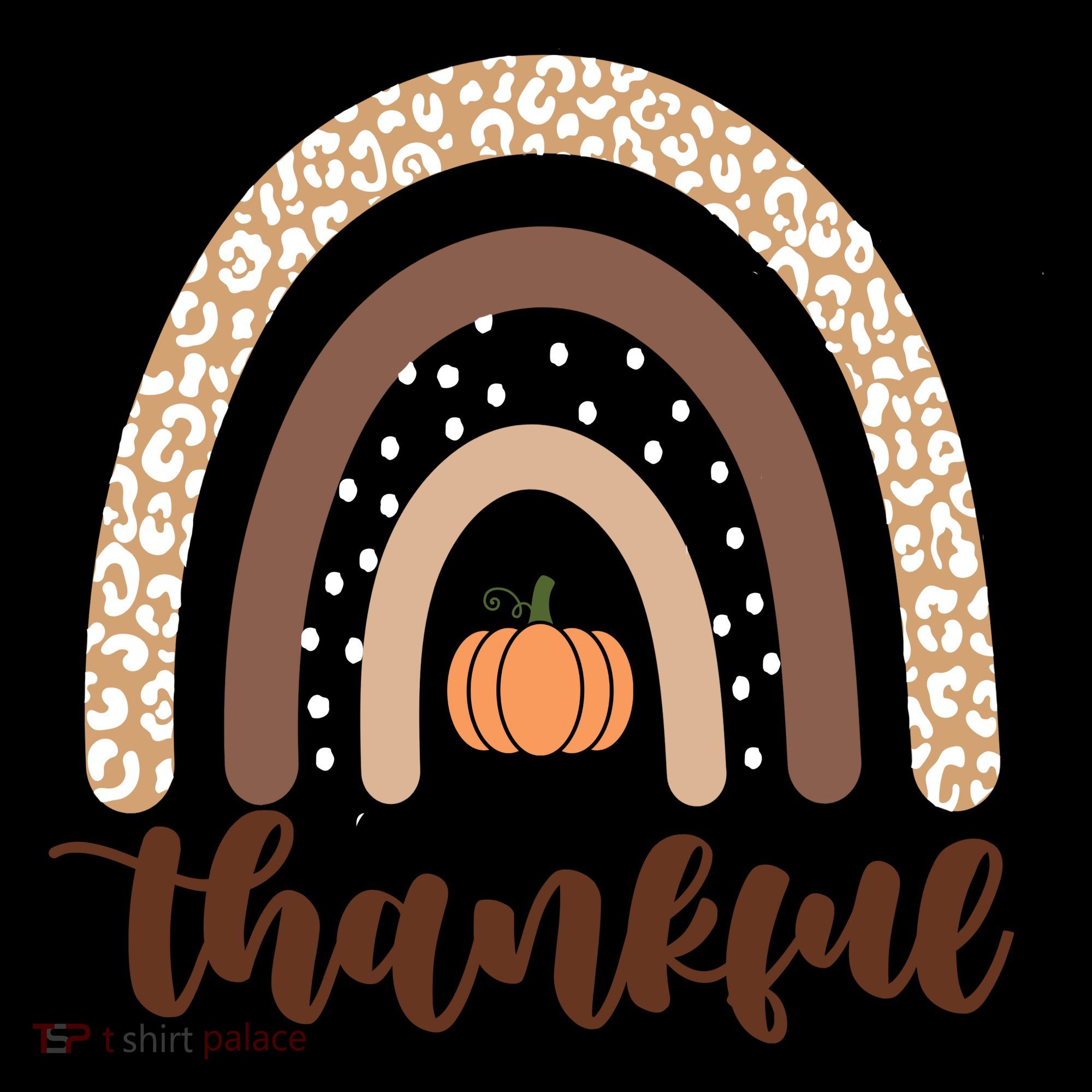 Thankful Fall Autumn Pumpkin Rainbow Coffee Mug