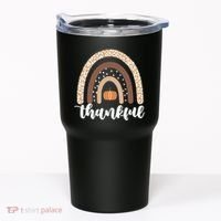 Thankful Fall Autumn Pumpkin Rainbow Tumbler thumb 0