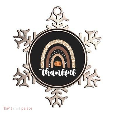 Thankful Fall Autumn Pumpkin Rainbow Ornament