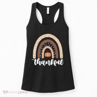 Thankful Fall Autumn Pumpkin Rainbow Women's Tank Top thumb 0