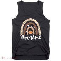 Thankful Fall Autumn Pumpkin Rainbow Tank Top thumb 0