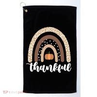 Thankful Fall Autumn Pumpkin Rainbow Golf Towel thumb 0