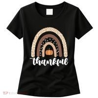 Thankful Fall Autumn Pumpkin Rainbow Women's T-Shirt thumb 0