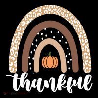 Thankful Fall Autumn Pumpkin Rainbow Women's T-Shirt thumb 6