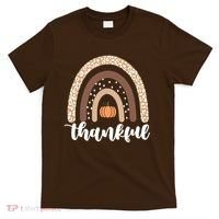 Thankful Fall Autumn Pumpkin Rainbow T-Shirt thumb 0