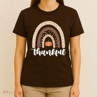 Thankful Fall Autumn Pumpkin Rainbow T-Shirt thumb 4