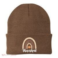 Thankful Fall Autumn Pumpkin Rainbow Beanie thumb 0