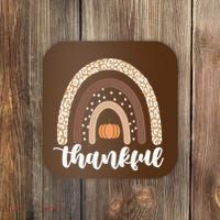 Thankful Fall Autumn Pumpkin Rainbow Coaster thumb 0