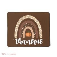 Thankful Fall Autumn Pumpkin Rainbow Mousepad thumb 0