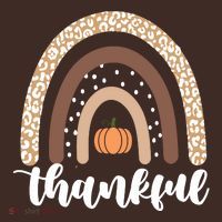 Thankful Fall Autumn Pumpkin Rainbow Mousepad thumb 1