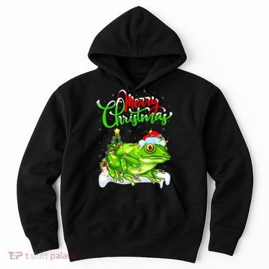 Tree Frog Animal Lover Xmas Lighting Tree Frog Christmas Hoodie