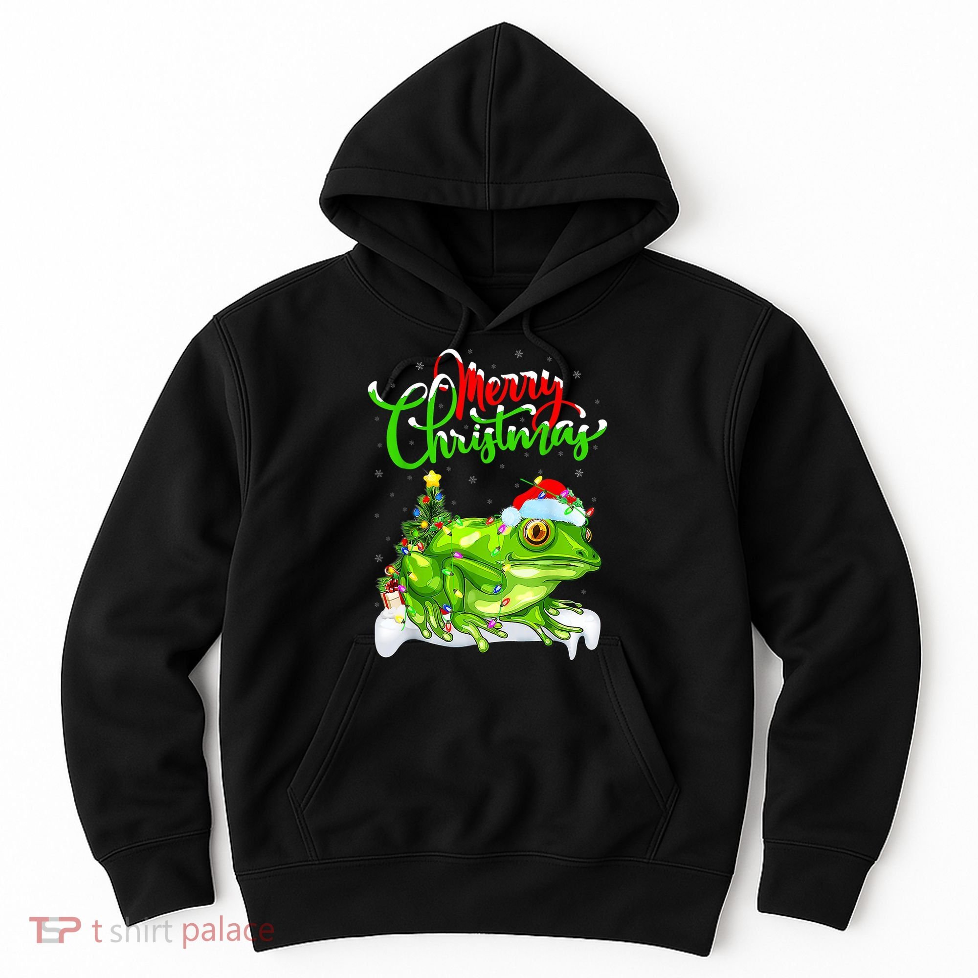 Tree Frog Animal Lover Xmas Lighting Tree Frog Christmas Hoodie