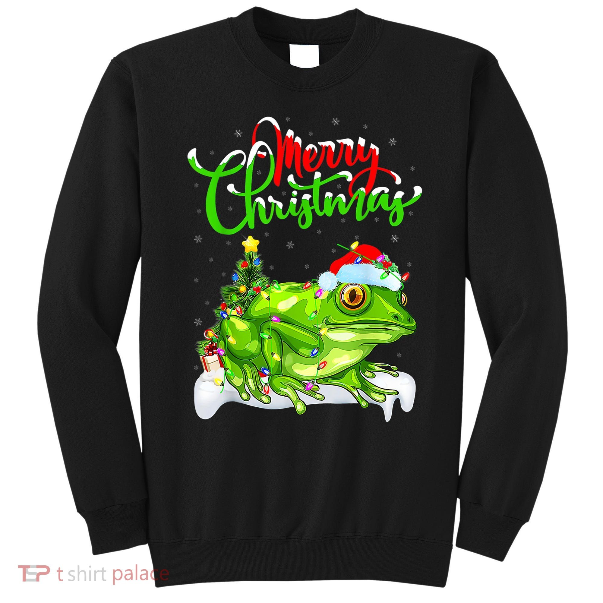 Tree Frog Animal Lover Xmas Lighting Tree Frog Christmas Sweatshirt