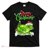 Tree Frog Animal Lover Xmas Lighting Tree Frog Christmas T-Shirt thumb 0