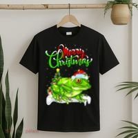 Tree Frog Animal Lover Xmas Lighting Tree Frog Christmas T-Shirt thumb 2