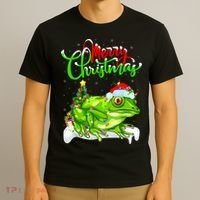 Tree Frog Animal Lover Xmas Lighting Tree Frog Christmas T-Shirt thumb 3