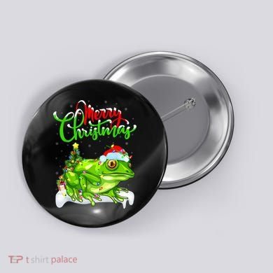 Tree Frog Animal Lover Xmas Lighting Tree Frog Christmas Button