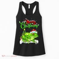 Tree Frog Animal Lover Xmas Lighting Tree Frog Christmas Women's Tank Top thumb 0
