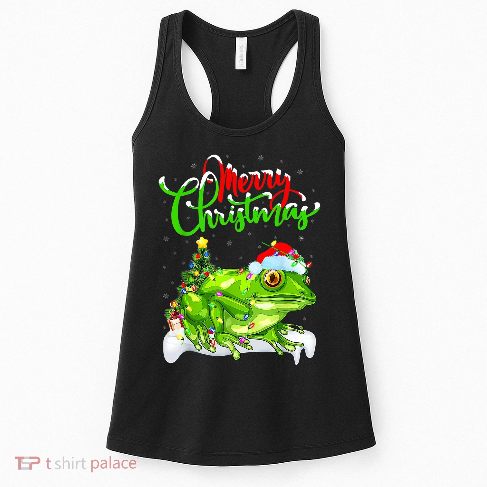 Tree Frog Animal Lover Xmas Lighting Tree Frog Christmas Women's Tank Top