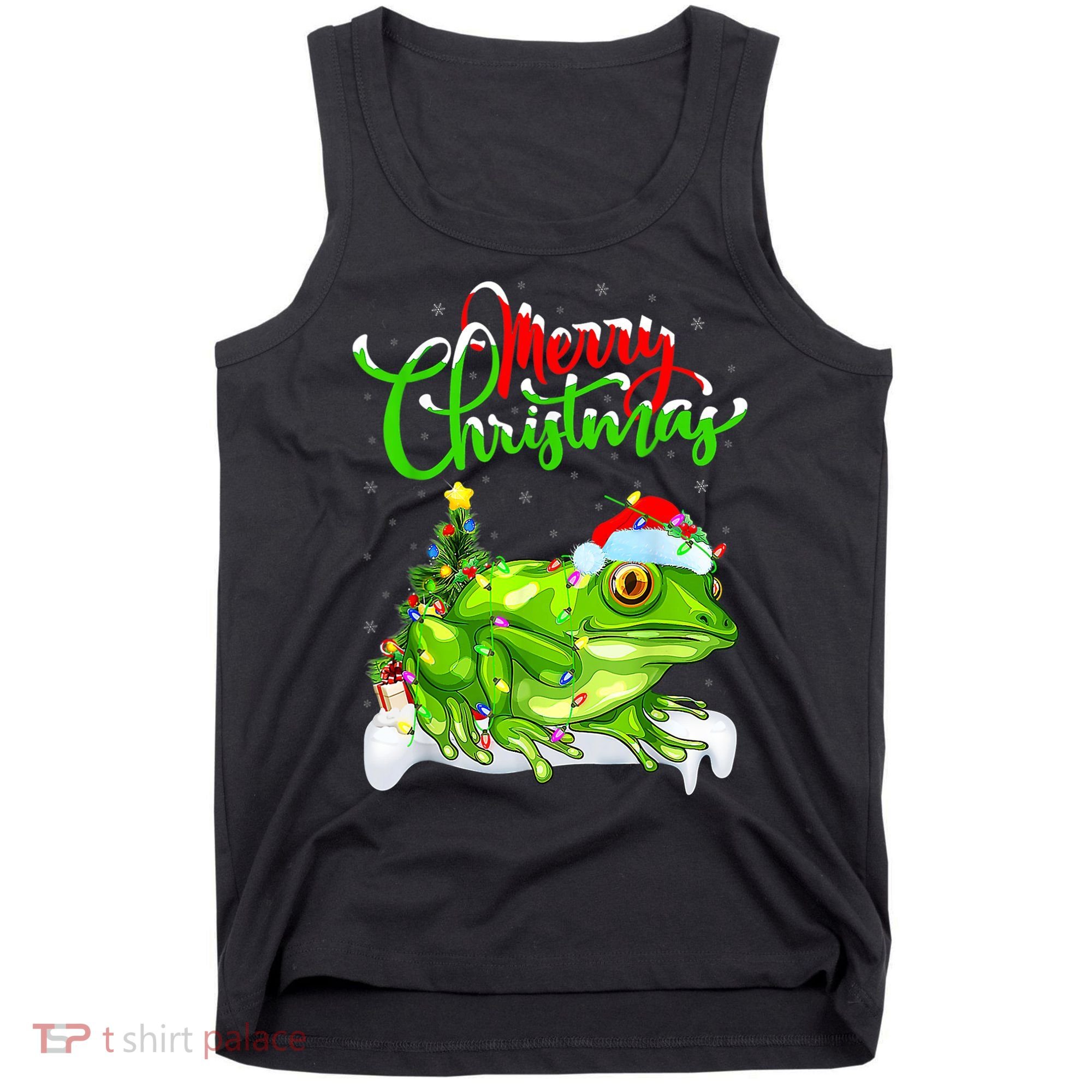 Tree Frog Animal Lover Xmas Lighting Tree Frog Christmas Tank Top