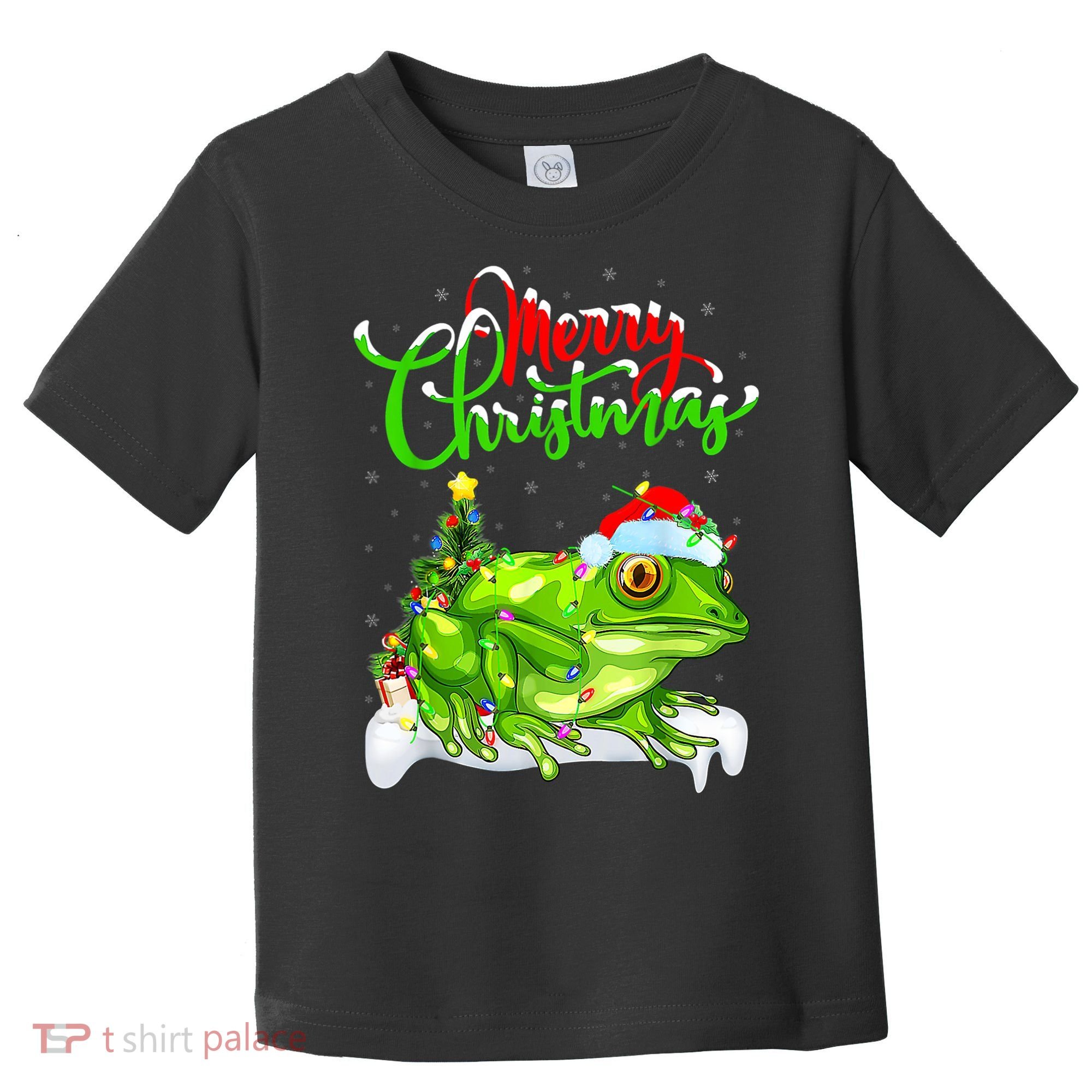 Tree Frog Animal Lover Xmas Lighting Tree Frog Christmas Toddler T-Shirt