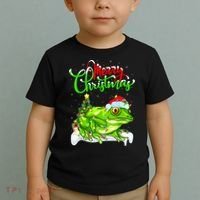 Tree Frog Animal Lover Xmas Lighting Tree Frog Christmas Toddler T-Shirt thumb 2